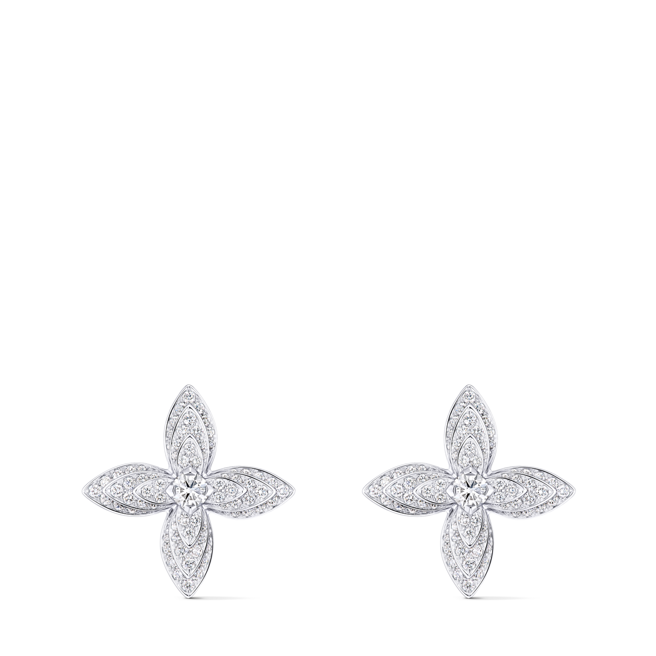 Boucles D'oreilles Femme Natasha - Pompons Gris Clair, Monture Or Et Cristaux - Neuf Avec étiquettes